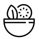 Fruit Bowl With a Kiwi and a Leaf Inside